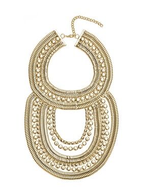 Eye Candy Los Angeles NWT Gold-Tone Multi-Strand Statement Necklace